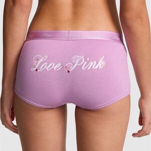 NEW! PINK VICTORIAS SECRET LOGO BOYSHORT PANTY